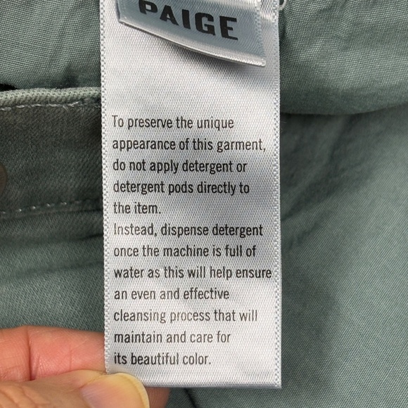 Paige Men Straight Leg Federal Pants Sz 40x30 VTG Rain Water Stretch Casual Pant - Picture 9 of 13